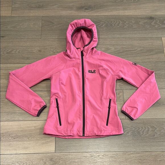 JACK WOLFSKIN Pink Turbulence‎ Softshell Flex Shield Full Zip Hiking Jacket XS - Picture 2 of 15